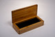 Premium bamboo display case (box) with brass hinges, single pen foam insert (pen not included, shown open with insert)