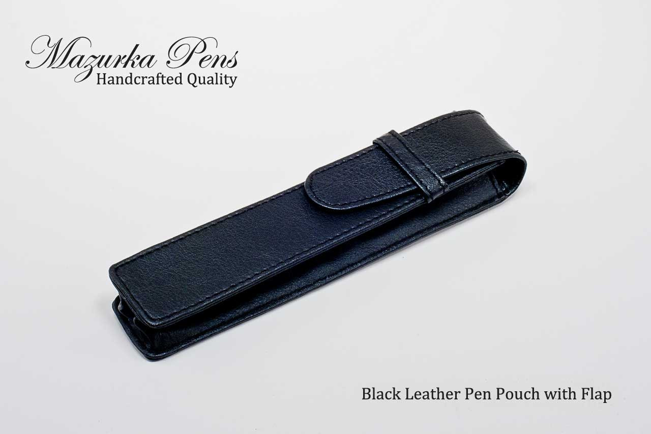 black leather pencil pouch
