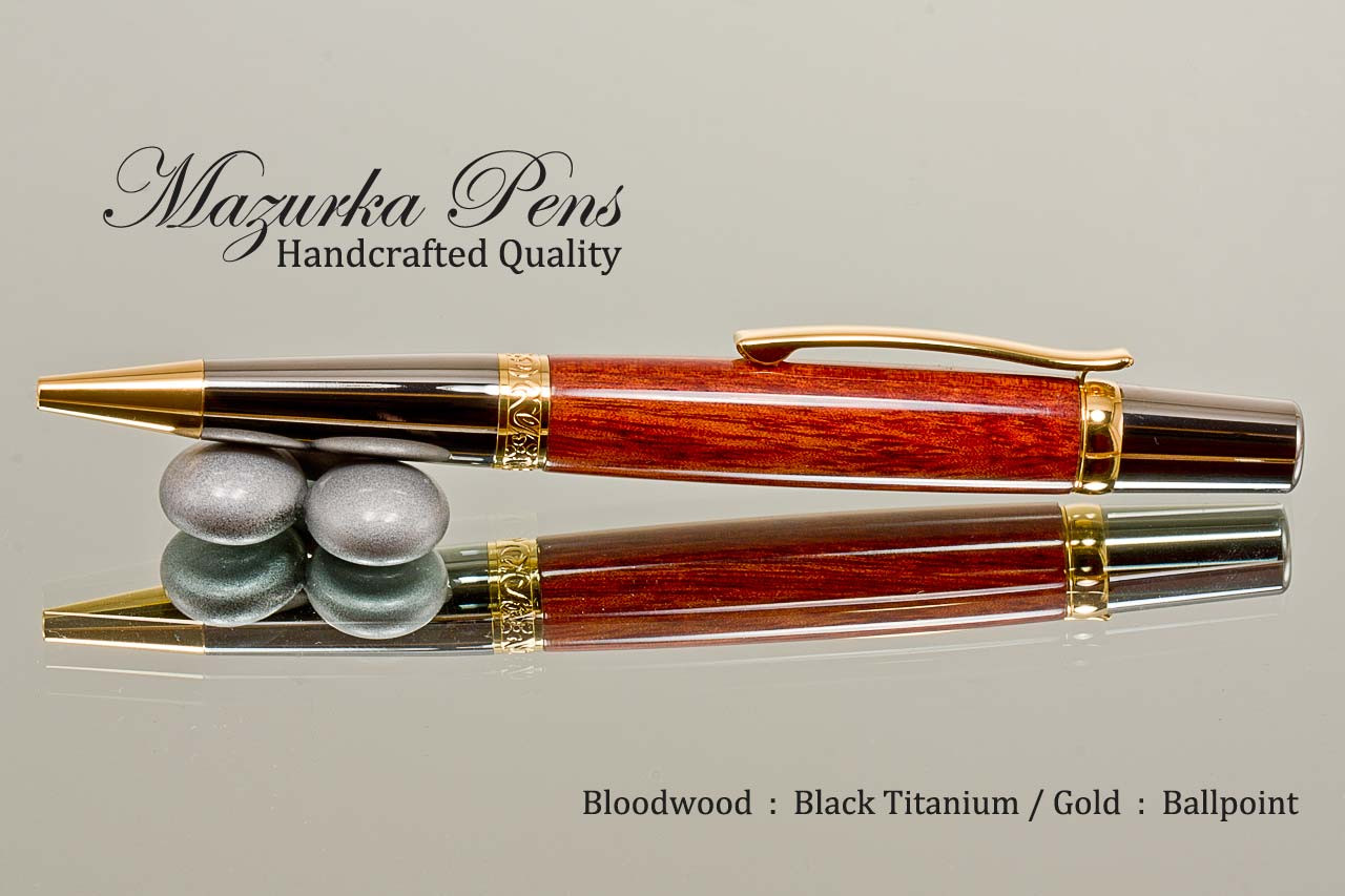 Handcrafted Bloodwood Wood Click Ball Point Pen