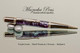 Handmade Ballpoint Pen, Purple Crush Acrylic Ballpoint Pen, Black Titanium and Chrome Finish - Looking from side of Ballpoint Pen