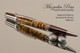 Handmade Ballpoint Pen, Spalted Hackberry (cross cut), Gunmetal / Chrome Finish - Bottom view of Ballpoint Pen