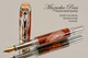 Handmade Fountain Pen handcrafted from Earth's Core Poly Resin with Chrome and Gold finish.  Cap view of pen.