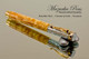 Hand Made Fountain Pen made from Box Elder Burl with Gold and Chrome finish.  Main view of pen and cap.