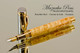 Hand Made Fountain Pen made from Box Elder Burl with Gold and Chrome finish.  Cap view of pen and cap.