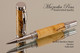 Hand Made Rollerball Pen made from Spalted Blackline Maple with Chrome finish.  Side view of pen and cap.