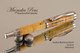 Hand Made Rollerball Pen made from Spalted Blackline Maple with Chrome finish.  Bottom view of pen and cap.