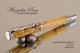Hand Made Rollerball Pen made from Spalted Blackline Maple with Chrome finish.  Top view of pen and cap.