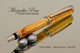 Handcrafted Fountain Pen made from Flame Maple with Satin Chrome and Black finish.  Reverse view of pen and cap