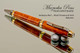 Handmade Ballpoint Pen, Amboyna Burl with Black Titanium and Gold Finish - Main view of Ballpoint Pen