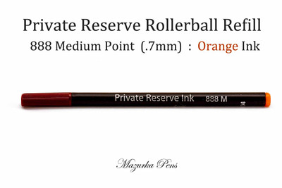 Private Reserve Ink - Rainbow Rollerball Refills, Orange Color, Medium Point