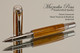 Handmade Rollerball Pen made from Desert Ironwood with Black Titanium/Rhodium trim.  Handcrafted pen by our artist.  Main view of pen cap.