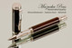 Handmade Rollerball Pen Handcrafted from African Blackwood with Polished Stainless Steel finish.  Cap view of pen.