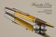 Handmade Ballpoint Pen, Canarywood with Black Titanium and Gold Finish - Side view of Ballpoint Pen
