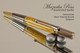 Handmade Ballpoint Pen, Canarywood with Black Titanium and Gold Finish - Back view of Ballpoint Pen