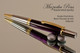 Handmade Ballpoint Pen, Purple Flash Resin with Black Titanium and Gold Finish 