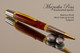 Handcrafted wood pen made from Madrone Burl with Black Titanium / Gold finish. 