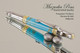 Handmade Sceptre Ballpoint Pen, Turquoise and Gold TruStone Ballpoint Pen, Gold and Chrome Finish - Looking from back of Ballpoint Pen