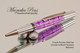 Handmade Ballpoint Pen in Purple Passion Polymer Clay, Chrome and Black Titanium Finish - Bottom View