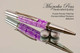 Handmade Ballpoint Pen in Purple Passion Polymer Clay, Chrome and Black Titanium Finish - Tip View