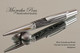 Handmade Metal Black Lava and Cobaltium Chrome/Satin Chrome Ballpoint Pen.  Tip view of pen