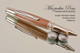 Handmade Metal (M3) Copper Mokume Stainless Steel Ballpoint Pen.  Side view of pen