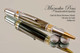 Handmade Metal Black and Gold M3 Chrome & Gold Ballpoint Pen.  Tip  view of pen