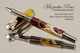 Handmade Rollerball Pen from Seminole Resin Black Titanium/Rhodium finish.  Front view of pen.