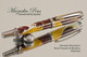 Handmade Rollerball Pen from Seminole Resin Black Titanium/Rhodium finish.  Bottom view of pen.