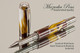 Handmade Rollerball Pen from Seminole Resin Black Titanium/Rhodium finish.  Main view of pen.
