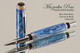 Handmade pen made from Blue Skies Resin.  Handcrafted pen by our artist.  Side view of pen cap.
