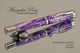 Handmade acrylic pen made from Wisteria Blossom Resin swirl poly resin.  Handcrafted Fountain Pen - made in our shop, no two alike.  Main view of pen body