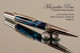 Handmade Ballpoint Pen, Lost Sea Blue Acrylic Resin Pen, Black Titanium and Platinum Finish 