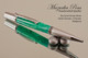 Handmade Ballpoint Pen, Sea Lime Green Acrylic Resin Pen, Satin Chrome / Chrome Finish 