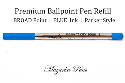 Schmidt 9000 BROAD Ballpoint Premium Pen Refill - Blue