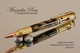 Handcrafted Bolt Action Ballpoint Pen, .30 Caliber Bolt Action Bullet Pen, Jungle Woodland Camo / Antique Brass Finish
