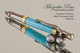 Handmade Sceptre Ballpoint Pen, Turquoise and Gold TruStone Ballpoint Pen, Black Titanium / Gold Finish - Looking from back of Ballpoint Pen