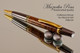 Handmade Ballpoint Pen, Fiddleback Walnut Gunmetal and Gold Finish - Main view of Ballpoint Pen