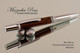 Handmade wood pen made from Mun Ebony with Chrome / Satin Chrome.  Handcrafted pen by our artist.  Tip view of pen .