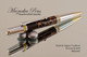 Handmade Ballpoint Pen, Black and Copper TruStone Ballpoint Pen, Gold and Chrome Finish - Looking from top of Ballpoint Pen