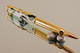 Handcrafted Bullet Cartridge Ballpoint Pen, .30 Caliber Replica Bullet Pen, Alpine Camo Resin with Gold / Brass color Finish 