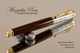 Handmade Rollerball Pen Handcrafted from Mun Ebony with Chrome & Gold finish.  
