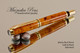 Hand Made Rollerball Pen made from Afzelia wood with Gold and Black finish.