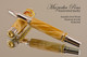 Hand turned Rollerball Pen made from Boxelder Burl with Rhodium and Gold finish. 