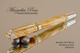 Hand turned Rollerball Pen made from Boxelder Burl with Rhodium and Gold finish. 