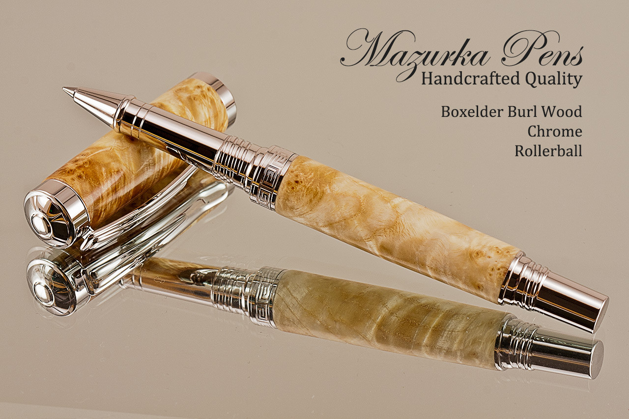 Dyed order Box Elder Burl Handcrafted Rollerball Pen