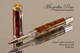 Handmade rollerball pen made from Copper Lightening Resin with Rhodium / Gold.  Handcrafted pen by our artist.  