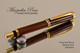 Handmade Rollerball Pen made from Desert Ironwood with Black / Gold trim.  Handcrafted pen by our artist.  
