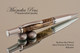 Handmade Ballpoint Pen, Buckeye Burl Wood, Satin Chrome & Chrome Finish 