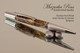 Handmade Ballpoint Pen, Buckeye Burl Wood, Satin Chrome & Chrome Finish 