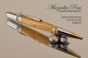 Handcrafted pen made from Spalted Maple with Chrome / Gold finish.  